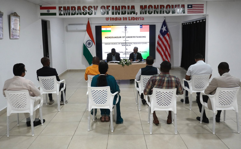 Signing of the MoU between Indian Council of Agricultural Research (ICAR), New Delhi and the Central Agricultural Research Institute (CARI), Liberia on Cooperation in Agricultural Research and Education - 08 September 2026
